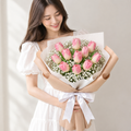11 Two-Tone Tulip Bouquet - Blush Serenity