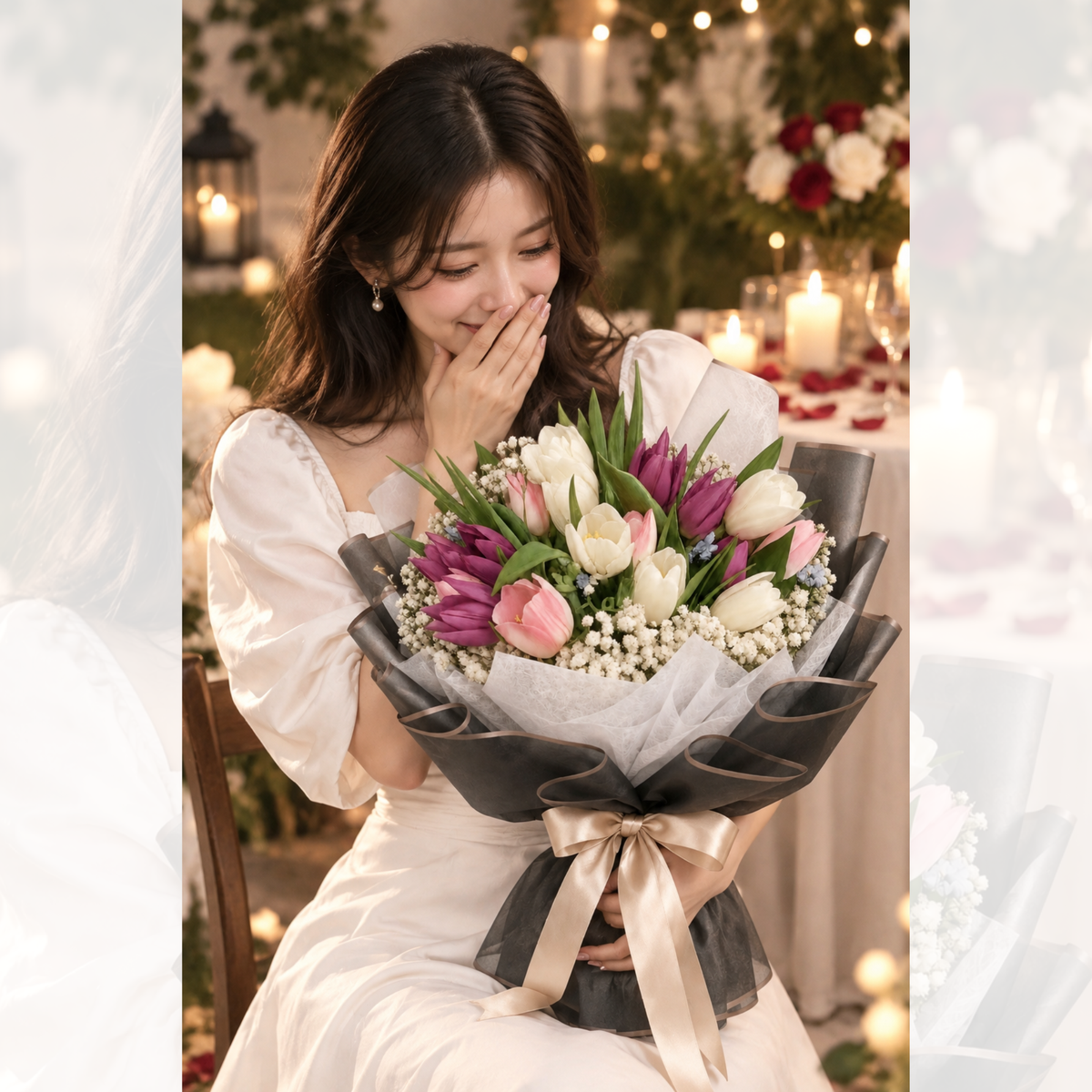 Elan Royale romantic tulip bouquet for a sincere love confession