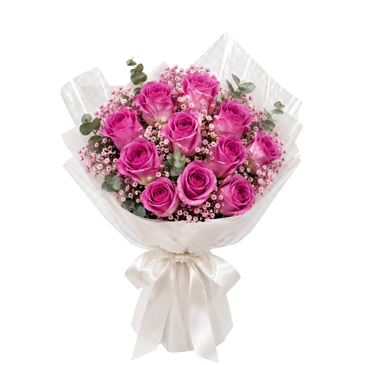11 Pink Rose Bouquet - Pink Reverie